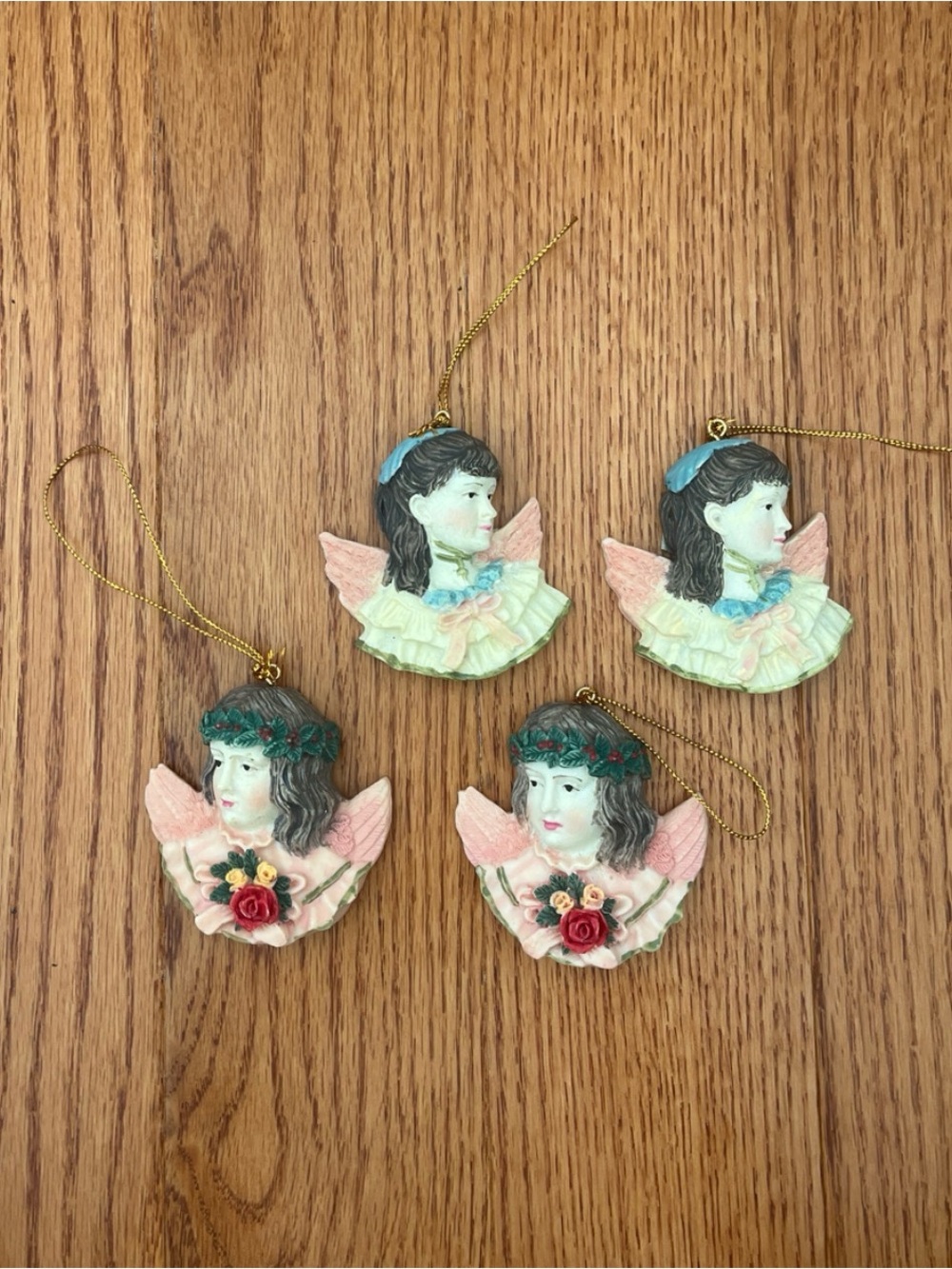 Vintage Angel Cherub Christmas Ornaments